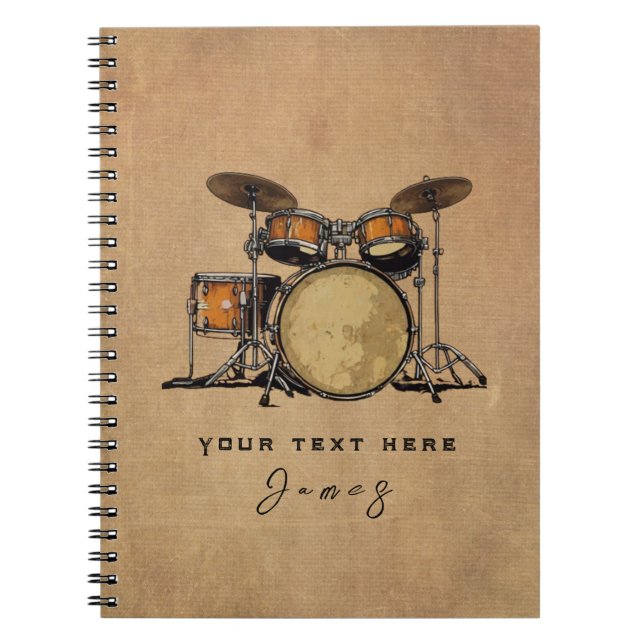 Cuaderno El tambor de tambor ventilado personalizado no es  (Frente)