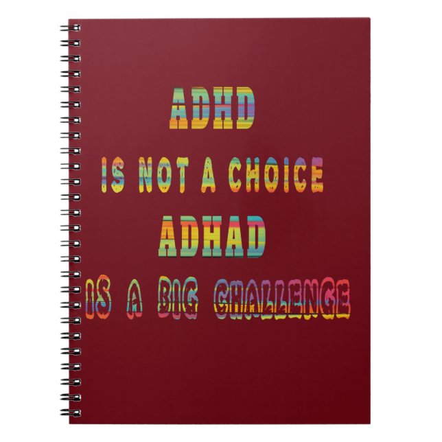 Cuaderno El TDAH no es una opción. El TDAH es un gran desaf (Frente)