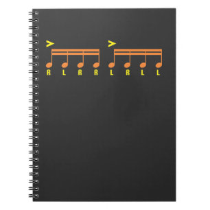 Cuaderno El teclear de la partitura del batería de