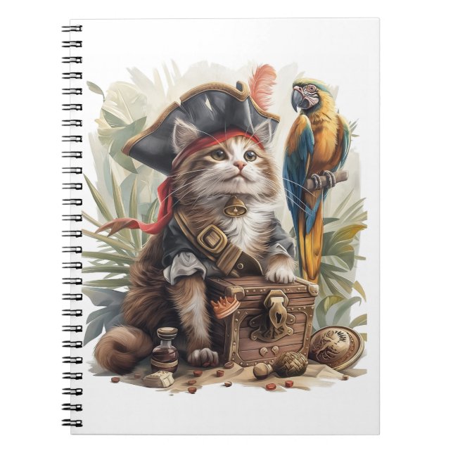 Cuaderno El tesoro pirata de un gato (Frente)