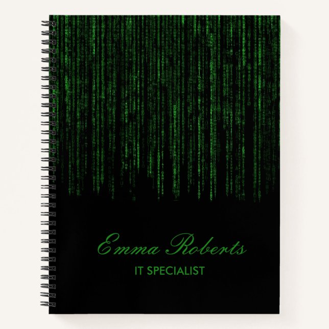 Cuaderno El texto verde gotea en negro (Anverso)