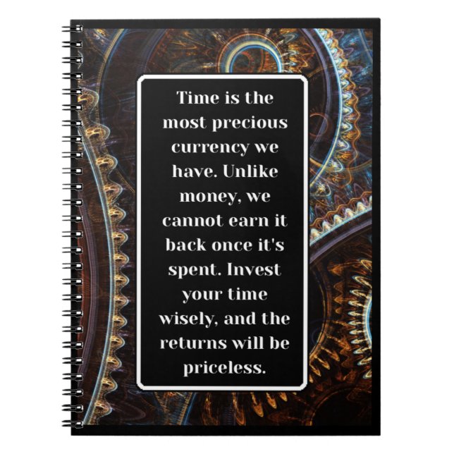 Cuaderno El tiempo es precioso (Frente)