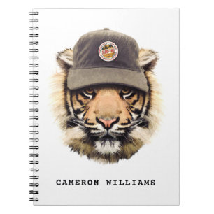 Cuaderno El tigre que practica surf el añade su nombre