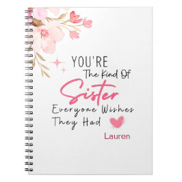 Cuaderno El tipo de bloc de notas de la hermana - Regalo pe