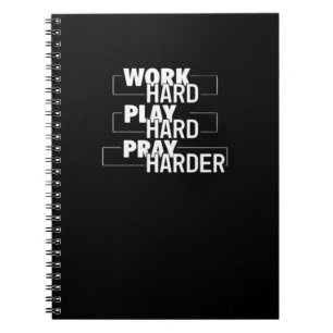Cuaderno El trabajo cristiano duro, el trabajo duro, el rue
