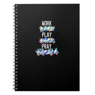 Cuaderno El trabajo cristiano duro, el trabajo duro, el rue
