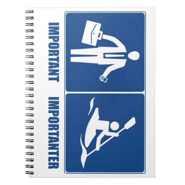 Cuaderno El Trabajo Es Importante, El Kayak Es Importante (Frente)