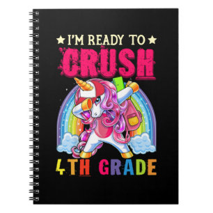 Cuaderno El unicornio de 4º grado aplastado de vuelta a la