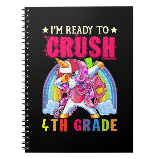 Cuaderno El unicornio de 4º grado aplastado de vuelta a la  (Frente)