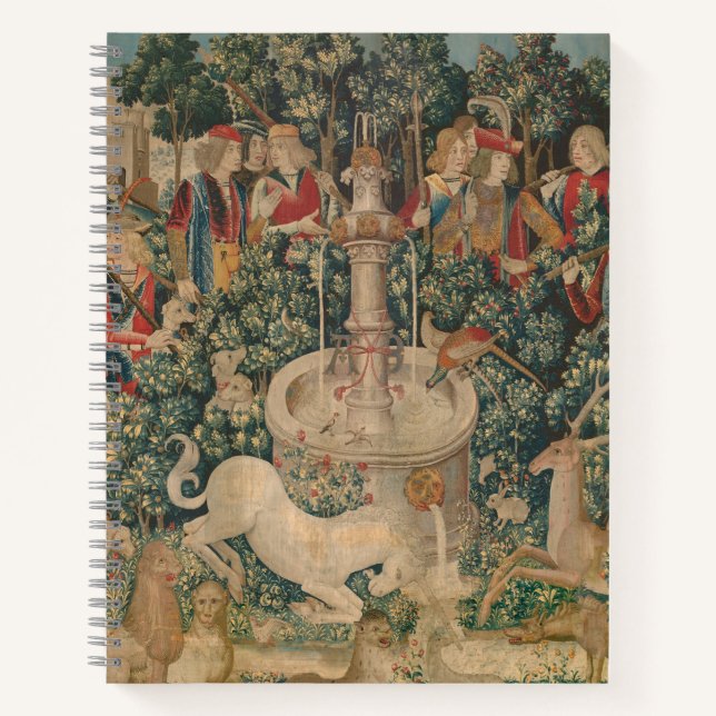Cuaderno El Unicornio se encuentra, el tapiz medieval (Anverso)