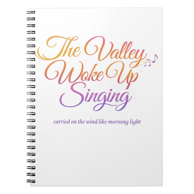 Cuaderno El Valle se Despertó Cantando – Amanecer Poético (Frente)