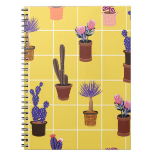 Cuaderno El verano brillante lindo Cactus en muchos tipos d