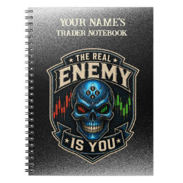 Cuaderno El Verdadero Enemigo Eres Tú Black Grunge