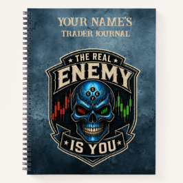 Cuaderno El Verdadero Enemigo Eres Tú Blue Grunge