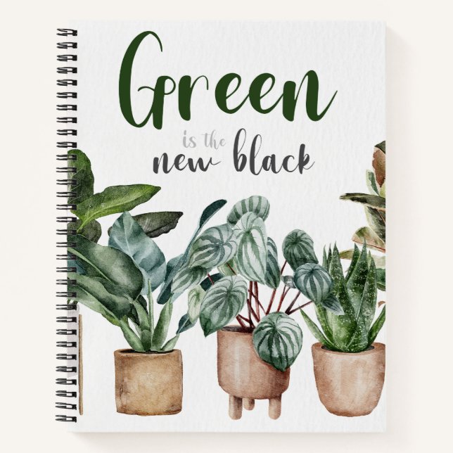 Cuaderno El verde es el nuevo amante de la planta negra (Anverso)