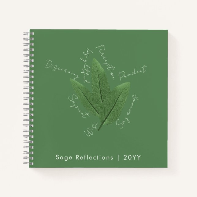 Cuaderno El verde sabio Inspirador personalizado deja el ar (Anverso)