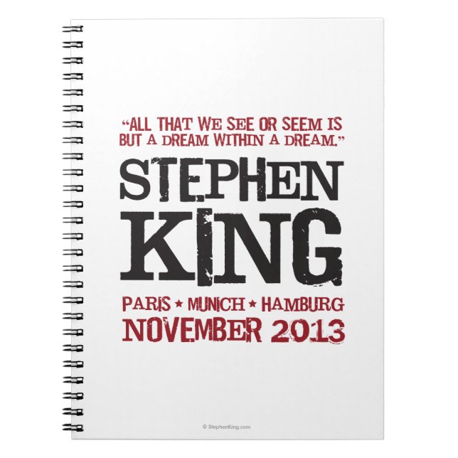 Cuaderno El viaje euro de Stephen King (Frente)