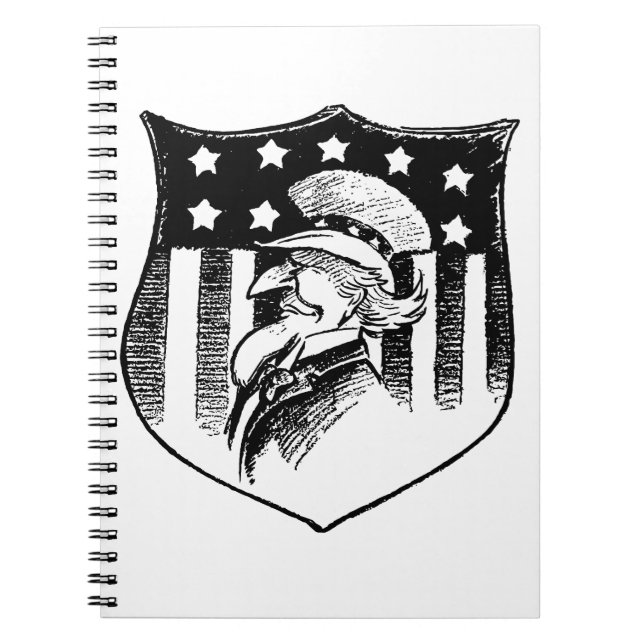 Cuaderno El viejo tío patriótico Sam y la bandera estadouni (Frente)