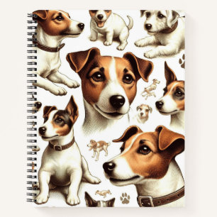 Cuaderno El vintage Jack Russell Terrier Seamless