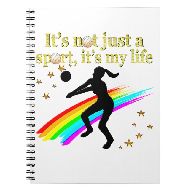 CUADERNO EL VOLEIBOL DE ORO ES MI DISEÑO DE VIDA (Frente)