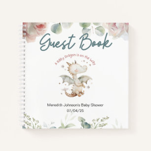 Cuaderno El Way Bay Shower Guest Book es un dragón de bebé