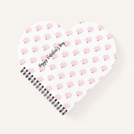 Cuaderno El "XOXO" rosado de los corazones de San Valentín
