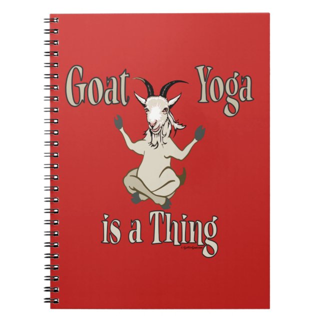 Cuaderno El yoga de cabra es algo | GetYerGoat™ (Frente)