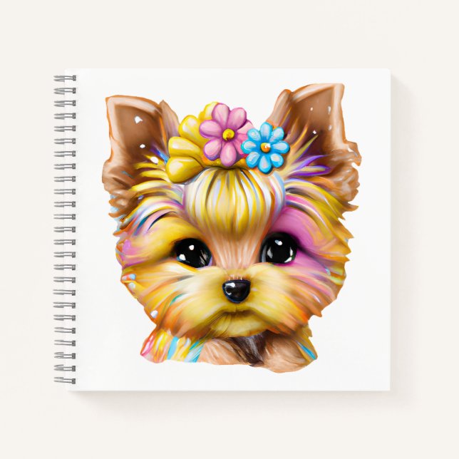 Cuaderno El yorkie dulce y adorable (Anverso)