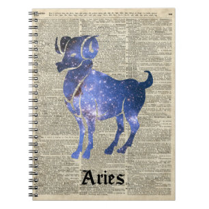 Cuaderno El zodiaco del espolón del ARIES firma encima la
