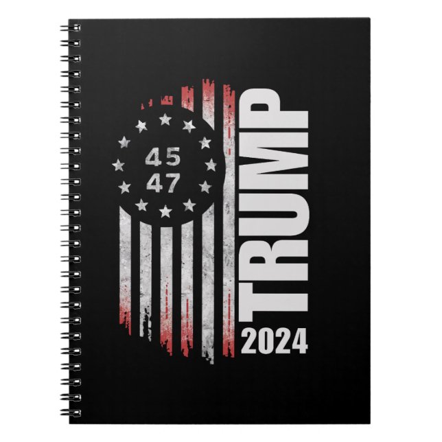 Cuaderno Elección de Donald Trump 2024 45 47 estadounidense (Frente)