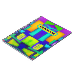 Cuaderno Electric Vibes Sueños Arte Abstracto Vintage con E