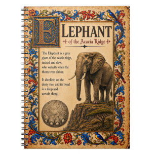 Cuaderno Elefante, Arte de Bestiario Medieval