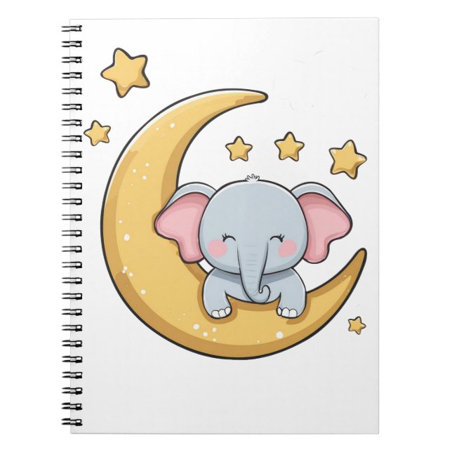 Cuaderno elefante de bebé lindo (Frente)