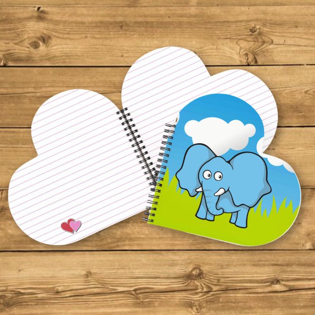 Cuaderno Elefante de dibujos animados azul (Subido por el creador)