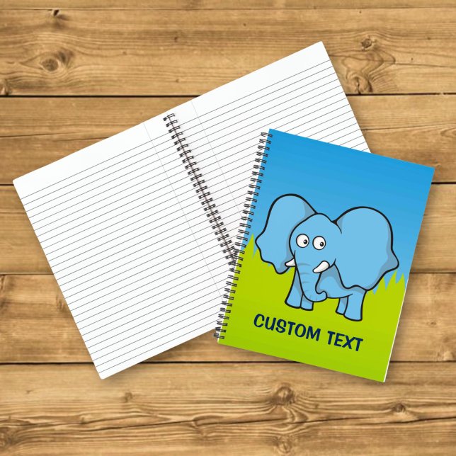 Cuaderno Elefante de dibujos animados azul (Subido por el creador)