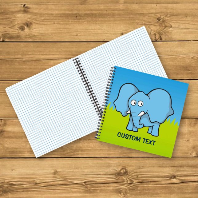 Cuaderno Elefante de dibujos animados azul (Subido por el creador)