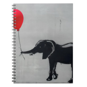 Cuaderno Elefante de graffiti juguetón con arte en globo ro