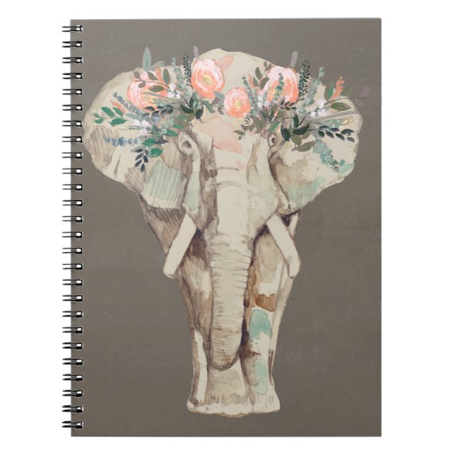 Cuaderno Elefante de la Corona de Flores II (Frente)