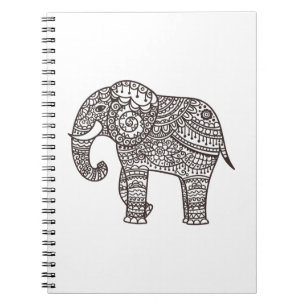 Cuaderno Elefante decorativo del estilo