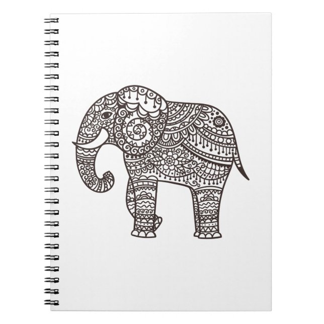 Cuaderno Elefante decorativo del estilo (Frente)