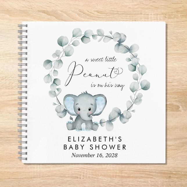 Cuaderno Elefante Eucalyptus Baby Boy Shower (Subido por el creador)