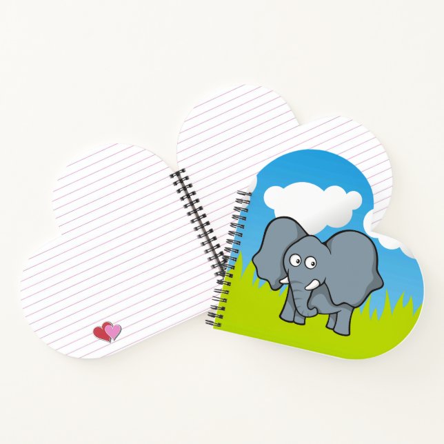 Cuaderno Elefante gris Personalizado (Interior)