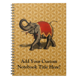 Cuaderno Elefante indio con tela roja
