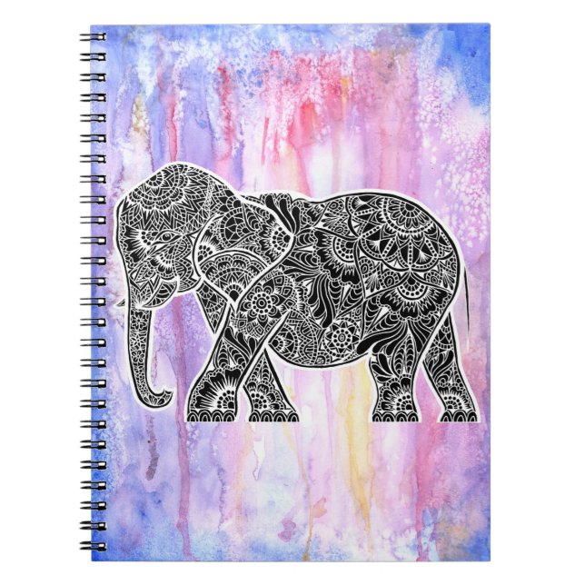 Cuaderno Elefante invertido en acuarela (Frente)