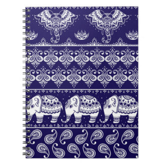 Cuaderno Elefante, paisley: patrón de cosecha tribal.