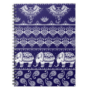Cuaderno Elefante, paisley: patrón de cosecha tribal.