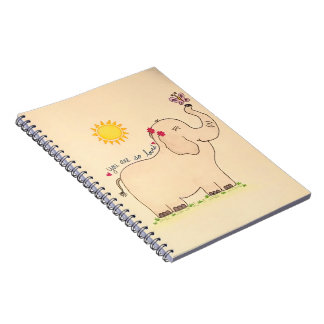 Cuaderno elefante portátil "Eres tan amado"