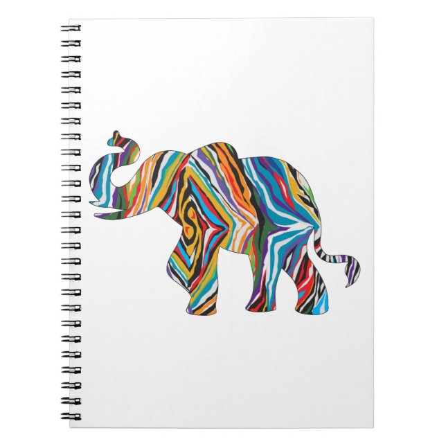 Cuaderno elefante psicodélico (Frente)
