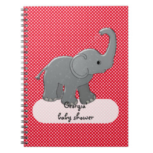 Cuaderno elefante rojo del bebé