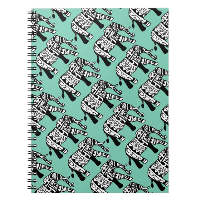 Cuaderno Elefante tribal caminante (Frente)